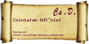 Csintalan Dániel névjegykártya