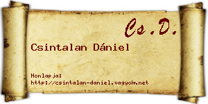 Csintalan Dániel névjegykártya